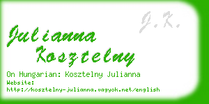 julianna kosztelny business card